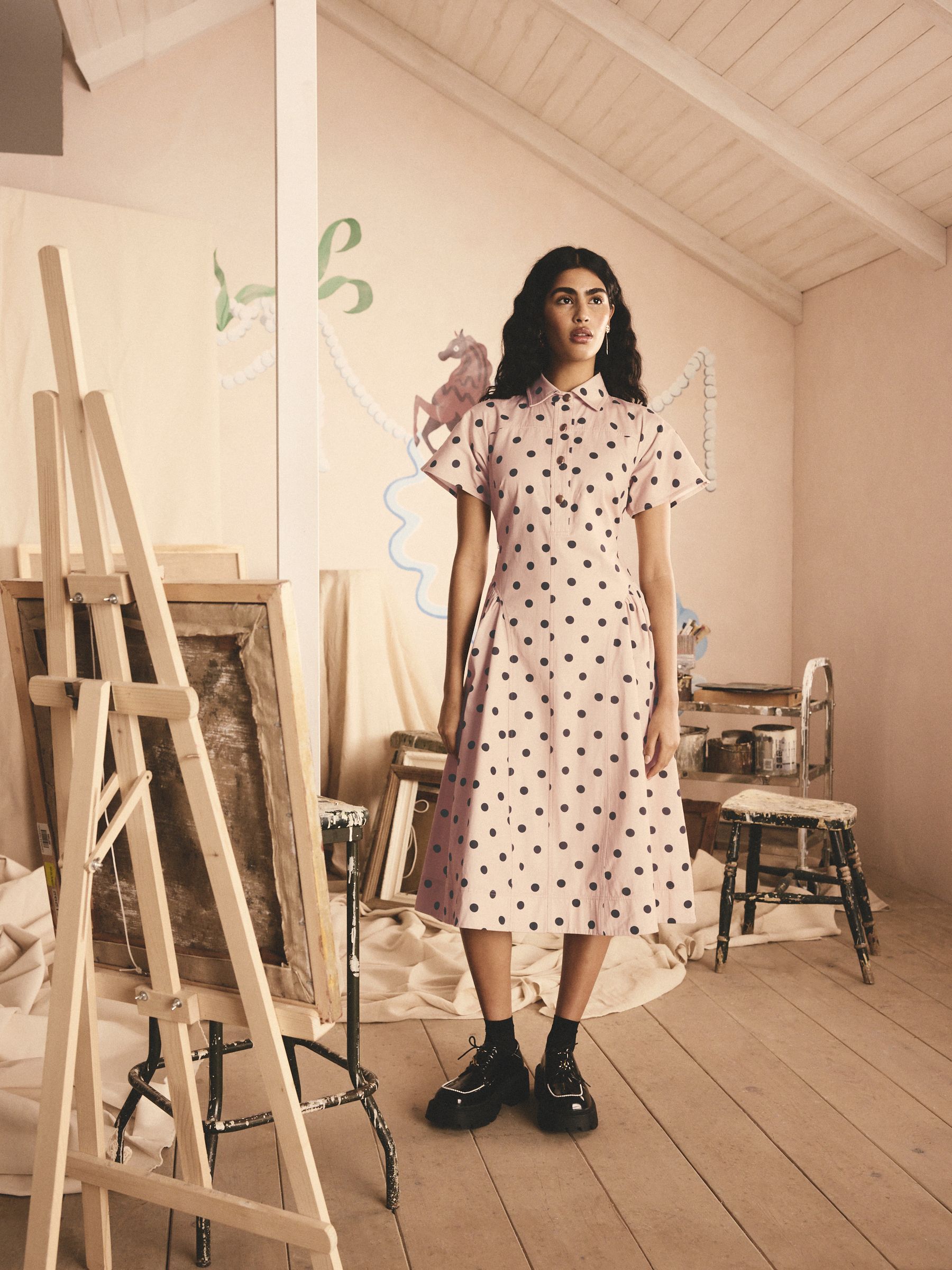 6（ロク）の「＜6(ROKU)＞COTTON KIKA DRESS/ワンピース