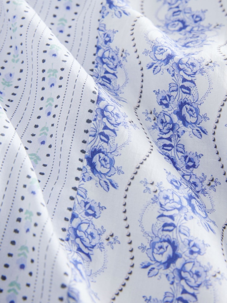 Cath Kidston Blue Floral 100% Cotton Sleeveless Dress - Image 8 of 8