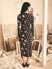 Cath Kidston Black Bunches Jersey Slip Dress - Image 2 of 5