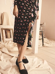 Cath Kidston Black Bunches Jersey Slip Dress - Image 5 of 5
