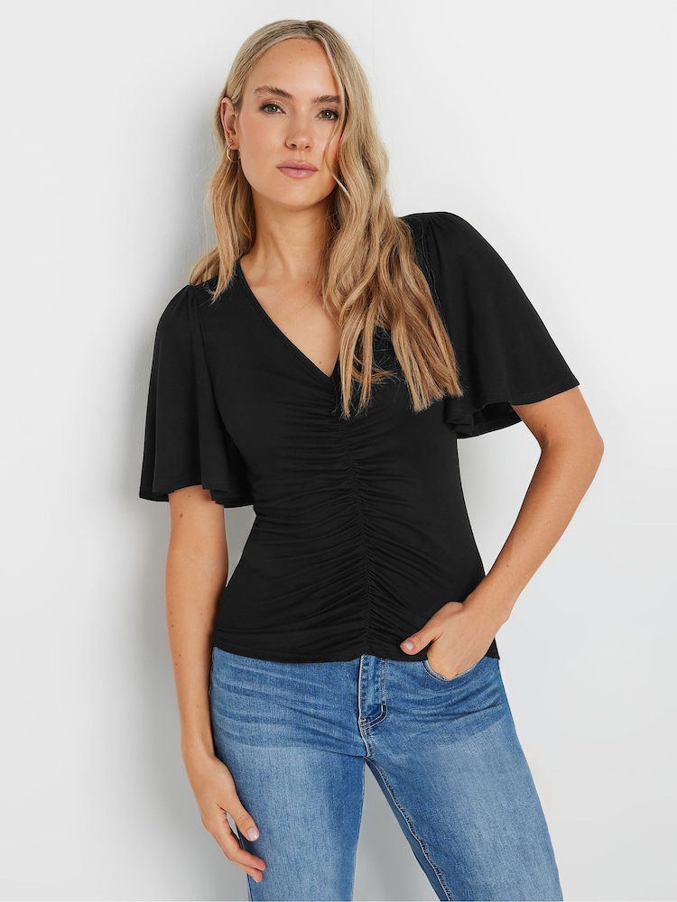 Long Tall Sally Angel Sleeve Ruched Front Top - Imagen 1 de 5