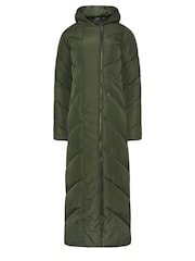 Long Tall Sally Green Maxi Longline Padded Coat - Image 5 of 5