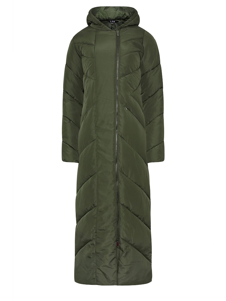 Long Tall Sally Green Maxi Longline Padded Coat - Image 5 of 5
