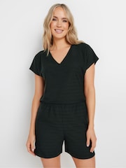 Long Tall Sally Black Shadow Jersey Shorts - Image 1 of 5