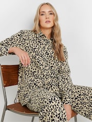 Long Tall Sally Natural Long Sleeve Animal Print Shirt - Image 1 of 5