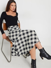 Long Tall Sally Black Checked Tiered Maxi Skirt - Image 2 of 6