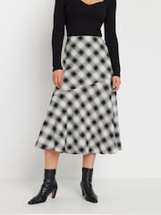 Long Tall Sally Black Checked Tiered Maxi Skirt - Image 3 of 6