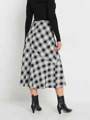 Long Tall Sally Black Checked Tiered Maxi Skirt - Image 4 of 6