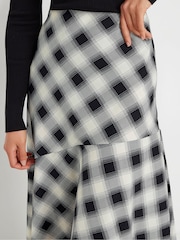 Long Tall Sally Black Checked Tiered Maxi Skirt - Image 5 of 6