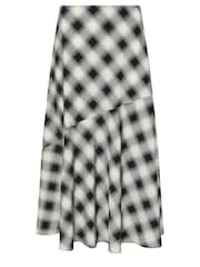 Long Tall Sally Black Checked Tiered Maxi Skirt - Image 6 of 6