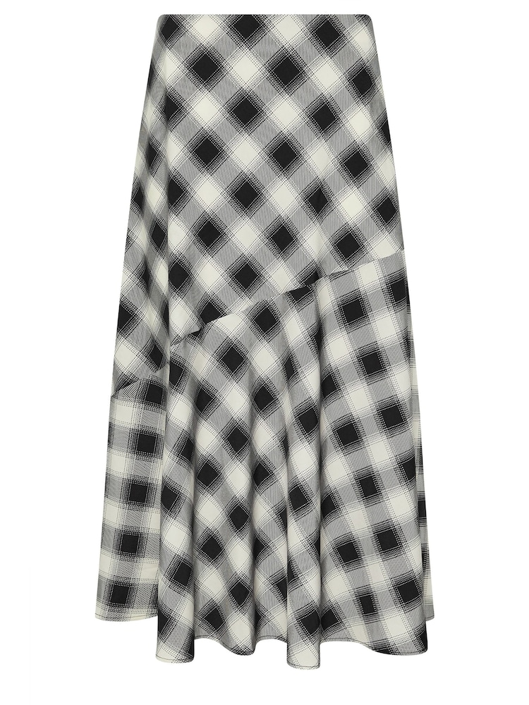 Long Tall Sally Black Checked Tiered Maxi Skirt - Image 6 of 6
