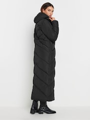 Long Tall Sally Black Maxi Longline Padded Coat - Image 3 of 5