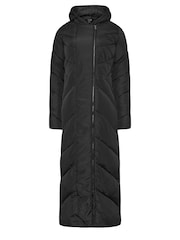 Long Tall Sally Black Maxi Longline Padded Coat - Image 5 of 5