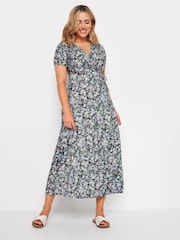 M&Co Black & Blue Floral Print Maxi Dress - Image 2 of 5
