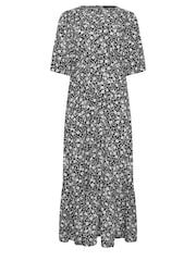 M&Co Ditsy Floral Print Short Sleeve Midi Dress - Bild 6 von 6