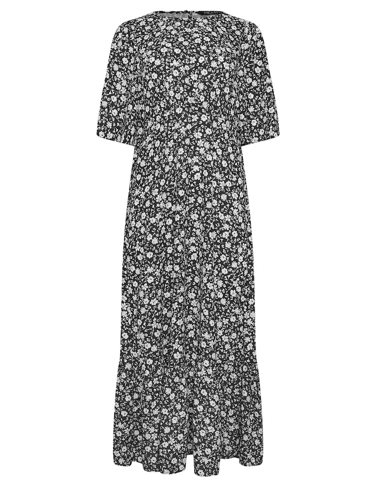 M&Co Ditsy Floral Print Short Sleeve Midi Dress - Bild 6 von 6