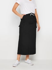 Long Tall Sally Black 100% Cotton Denim Maxi Skirt - Image 2 of 5