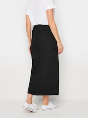 Long Tall Sally Black 100% Cotton Denim Maxi Skirt - Image 3 of 5