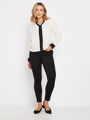 M&Co Black Long Sleeve Blouse With Black Tipping - Image 2 of 5