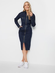 Long Tall Sally Blue Sally Blue Zip Up Dress - Image 2 of 5