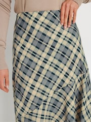Long Tall Sally Blue Checked Tiered Maxi Skirt - Image 5 of 6