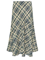 Long Tall Sally Blue Checked Tiered Maxi Skirt - Image 6 of 6