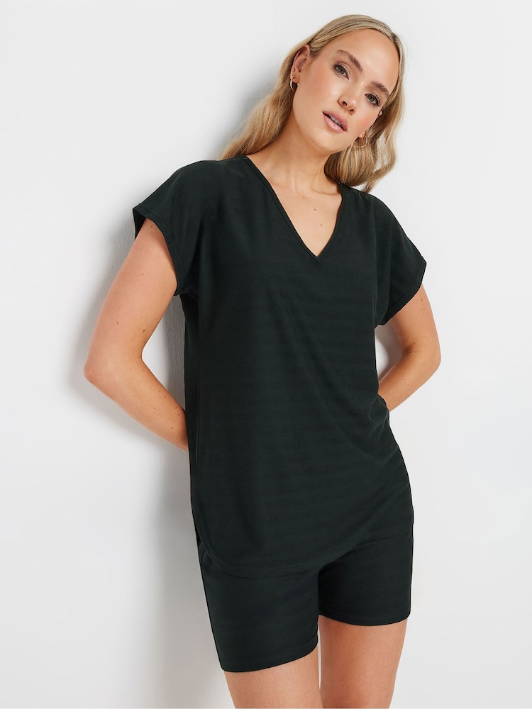 Long Tall Sally Shadow Stripe V-Neck Top - Bild 1 von 5