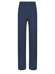 Long Tall Sally Blue Wide Leg Textured Trousers - Image 6 of 6