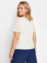 M&Co Natural Dobby Short Sleeve Blouse - Image 3 of 4