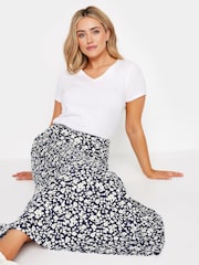 M&Co Blue Ditsy Print Maxi Skirt - Image 2 of 6