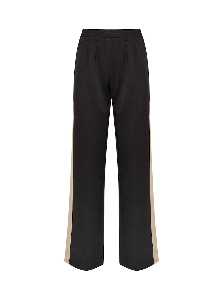 Long Tall Sally Black Side Strip Pintuck Trousers - Image 5 of 5