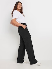 Long Tall Sally Black Tailored Cargo Trousers - Image 1 of 5