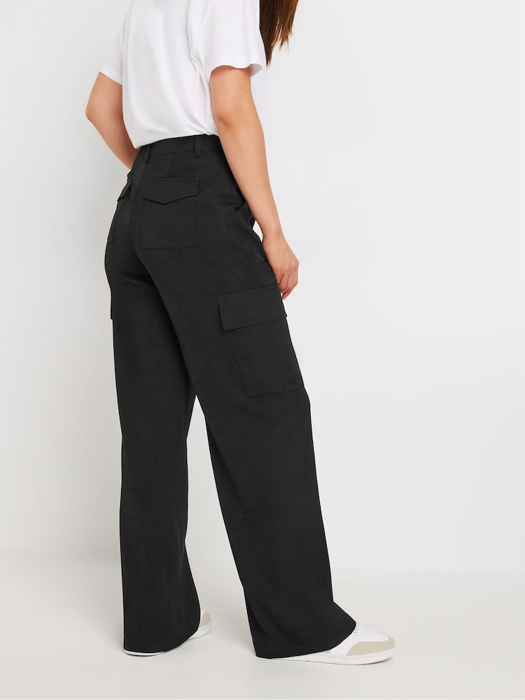 Buy Long Tall Sally Black Tailored Cargo Trousers from the Next UK