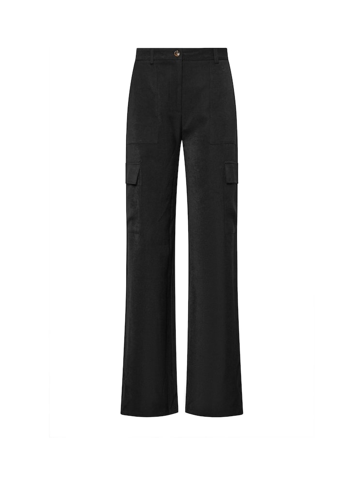 Long Tall Sally Black Tailored Cargo Trousers - Image 5 of 5