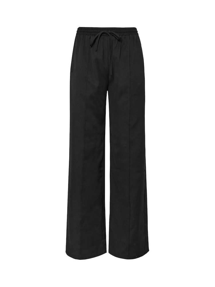 Long Tall Sally Grey Tie Waist Wide Leg Trousers - Image 5 of 5