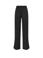Long Tall Sally Black Tie Waist Wide Leg Trousers - Image 5 of 5