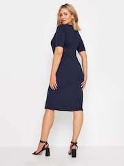 M&Co Blue Navy Notch Neck Dress - Image 3 of 5