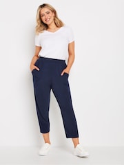 M&Co Navy Blue Cropped Hareem Trousers - Image 3 of 6