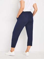 M&Co Navy Blue Cropped Hareem Trousers - Image 4 of 6