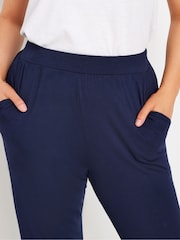 M&Co Navy Blue Cropped Hareem Trousers - Image 5 of 6