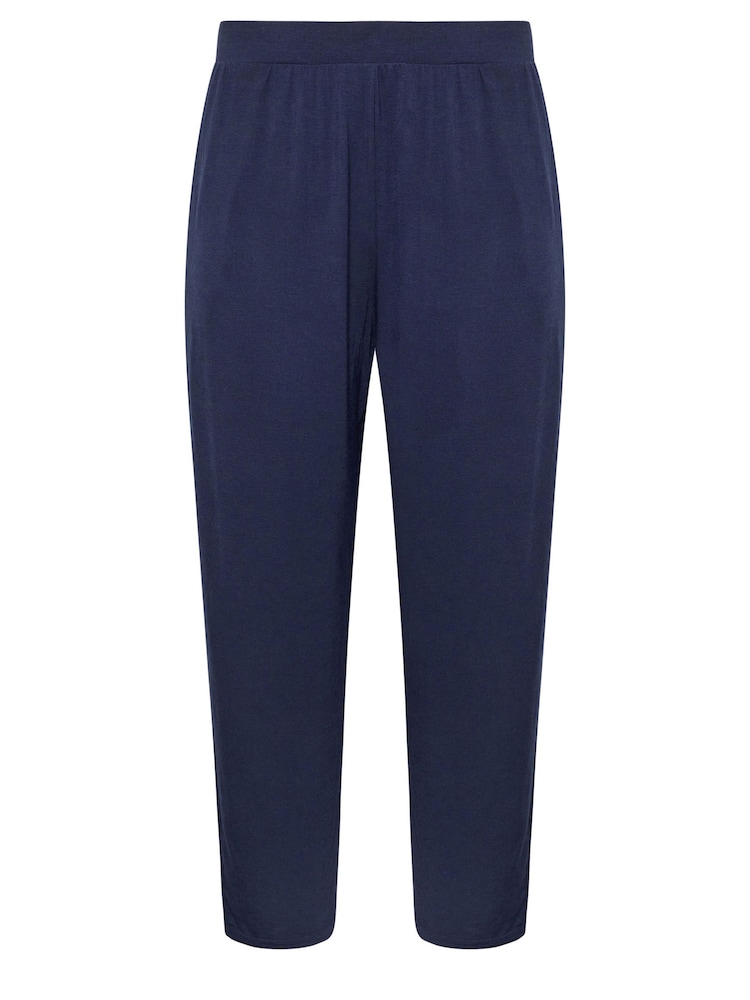 M&Co Navy Blue Cropped Hareem Trousers - Image 6 of 6