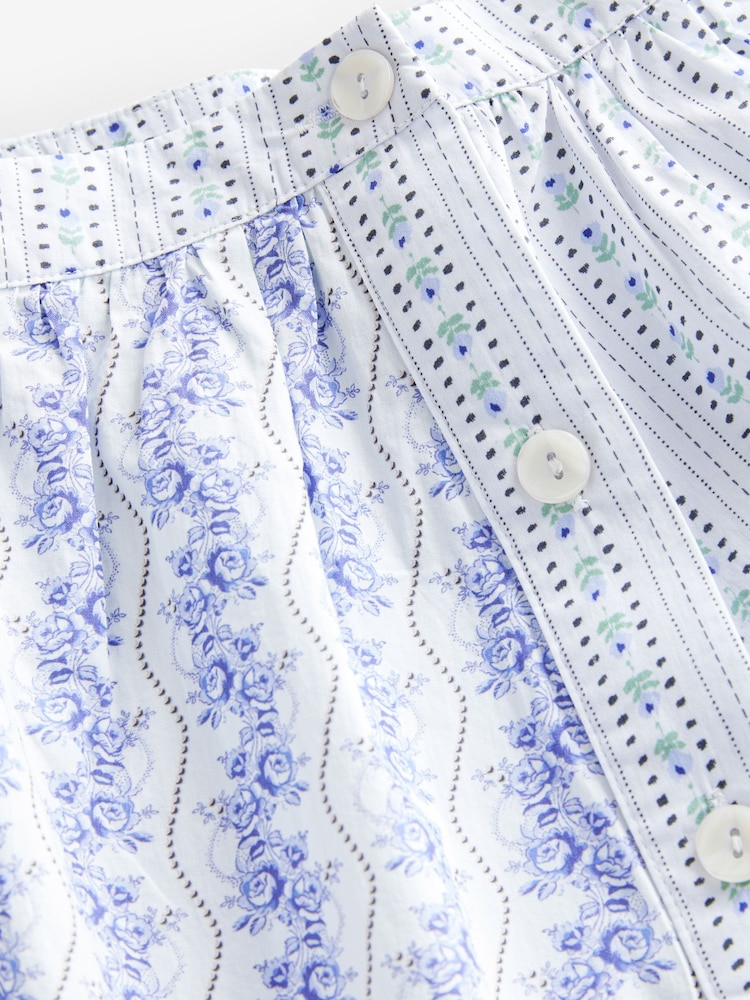 Cath Kidston Blue Floral Pleated Skirt - Image 7 of 8
