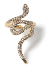 Aela Gold Tone Pave Snake Ring - Image 1 of 2