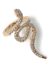 Aela Gold Tone Pave Snake Ring - Image 2 of 2