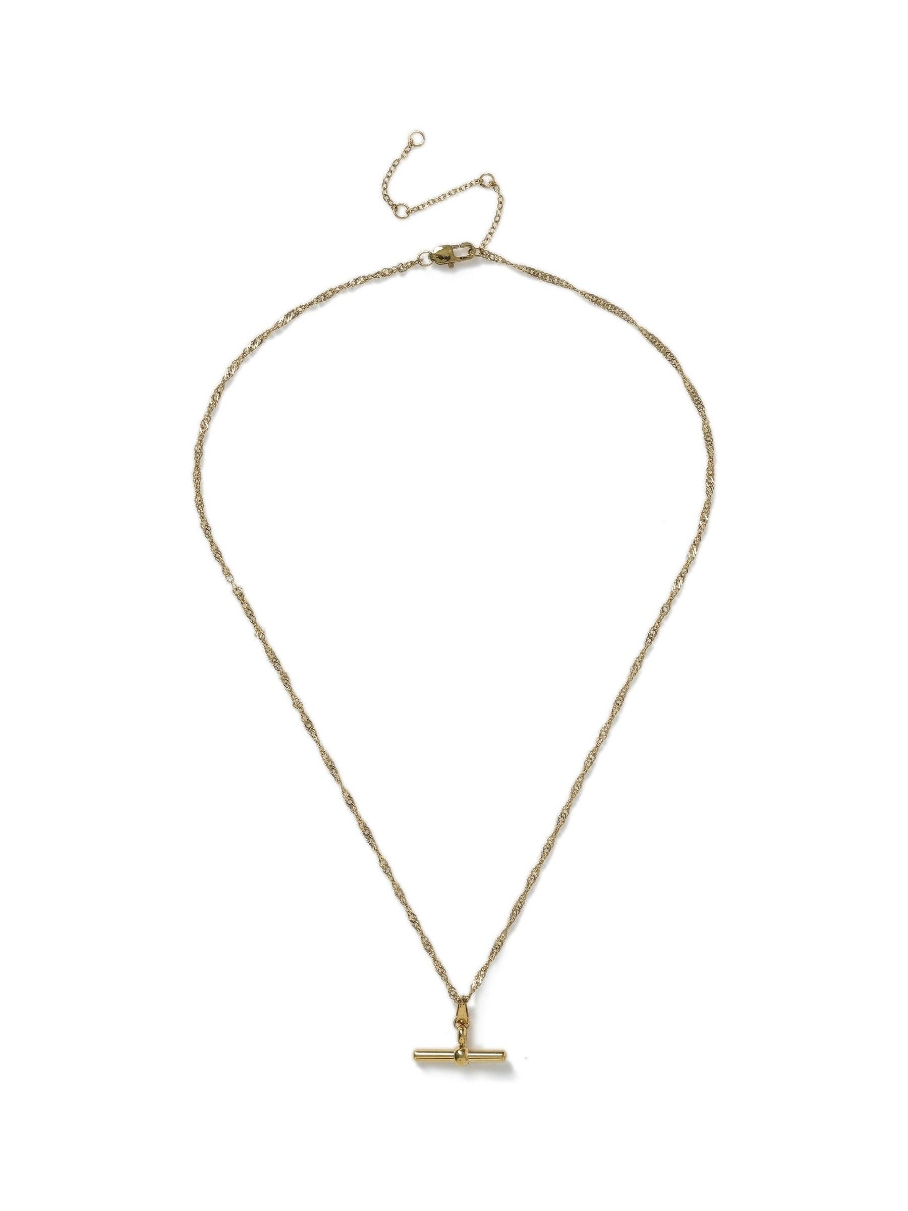 Buy Aela Gold Tone Waterproof Stainless Steel T Bar Necklace from the Next UK online shop