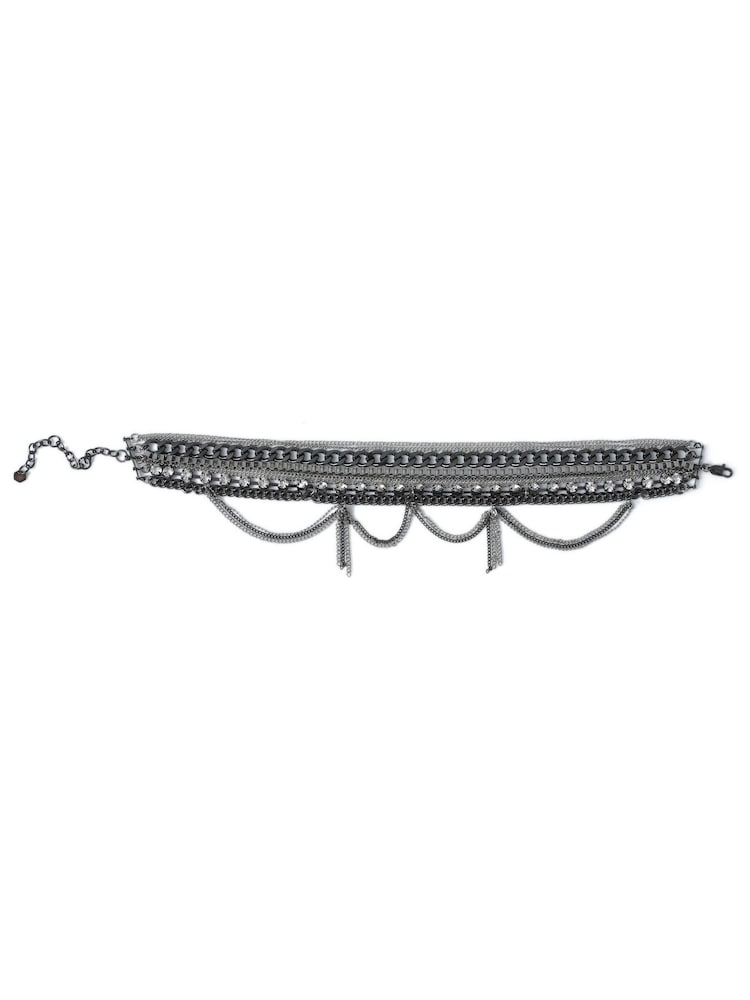 Aela Gunmetal Multi Chain Choker - Image 1 of 2