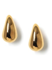 Aela Gold Tone Waterproof Stainless Steel Mini Teardrop Earrings - Image 1 of 3