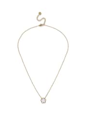Aela Gold Tone Waterproof Stainless Steel Mother Of Pearl Flower Necklace - Image 1 of 2