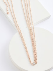 Aela Gold Tone Chain Crystal Stone Bodychain - Imagen 2 de 3