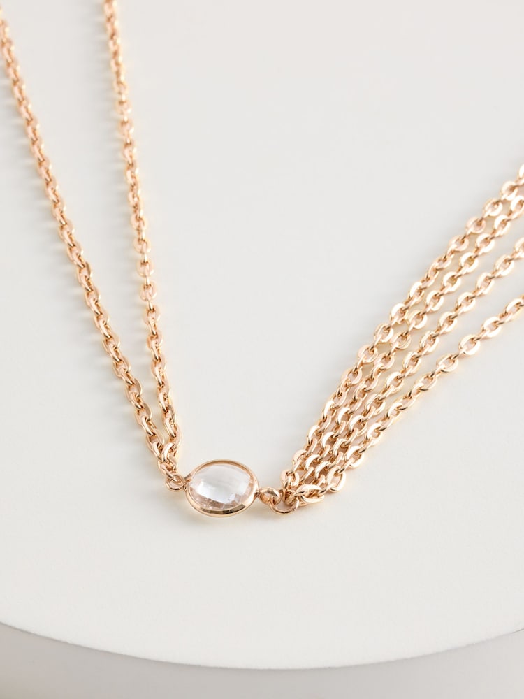 Aela Gold Tone Chain Crystal Stone Bodychain - Imagen 3 de 3